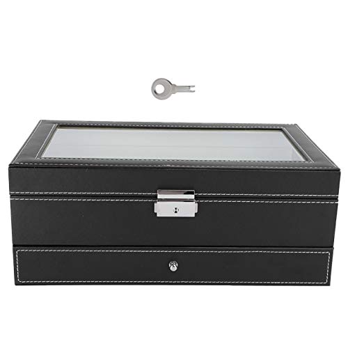 Caja de almacenamiento de reloj, caja de reloj, organizador de reloj para hombres, mujeres, anillo de viaje, gafas de sol Cover