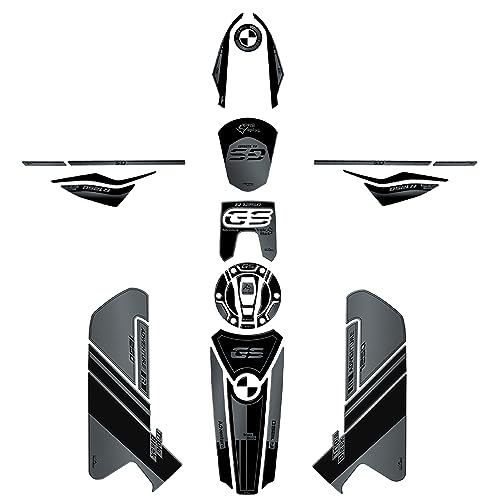 Protection Éraflures Moto BMW R 1250 GS Adventure Kit Autocollant Réservoir 3D Résine Black