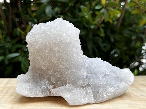 Image of GAF TREASURES Chalcedony & Crystal Quartz Stalactite 3-8 inch, Natural Quartz on Chalcedony Stalactite Specimen (1-2 lb)