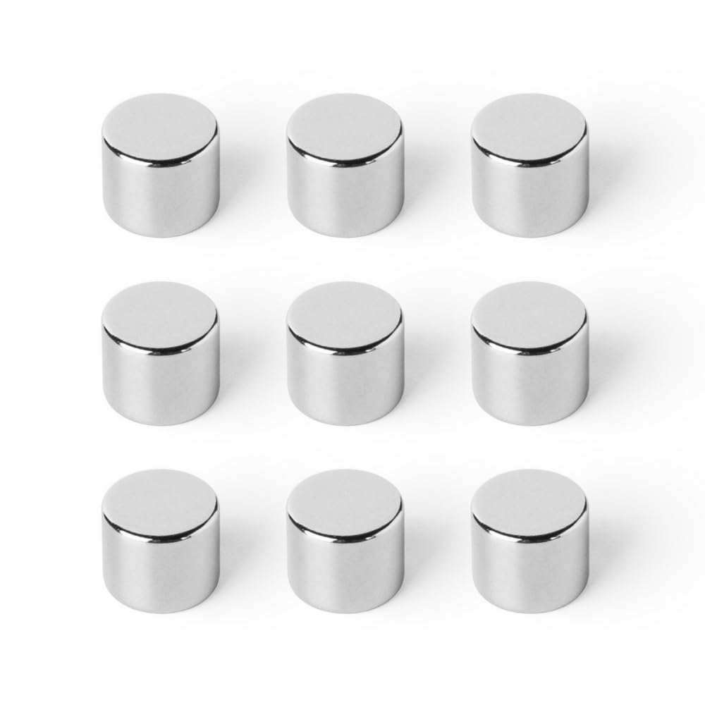 Strong Magnets Neodym Magnet - Rund 12 x 10 mm - 100 Stück - Extra stark, hält bis 5,6 kg - Für Magnettafel, Kühlschrank, Whiteboard, Pinnwand, Büro