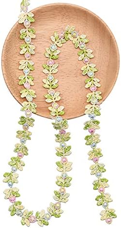 Miniatura 3 de Cintas bordadas de encaje con flores de 5 yardas, adornos de tela, costura hecha a mano, materiales para manualidades, accesorios de ropa,