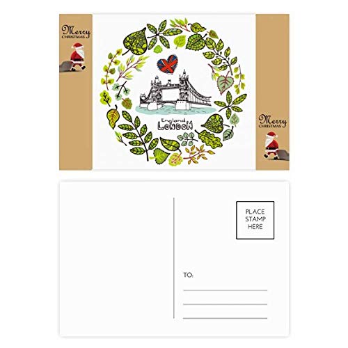 Carte postale de remerciement Noël Angleterre, un lot de 20 illustrations à offrir ou envoyer