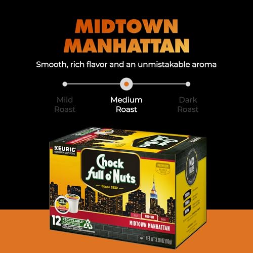 Chock Full o' Nuts Variety Pack Keurig K-Cup Pods for Keurig Brewers – Premium Arabica, Mild, Medium and Dark Roast – Single Serve – 4 Packs of 12 K-Cup Pods - Image 4