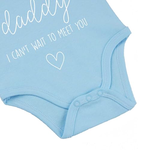 Image of Hi Daddy Bodysuit for Baby Hello Daddy Pregnancy Announcement for Husband I Love Daddys Baby Romper