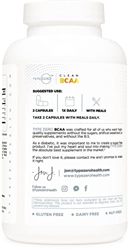 Type Zero Bcaa 1000Mg (180 Capsules, 90 Servings), Branched Chain Amino Acids (500Mg Of L-Leucine, 1000Mg Of L-Isoleucine And L-Valine) #TOP2