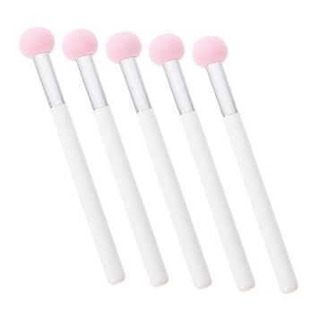 WOONEKY 5Pcs Makeup Puff Mushroom Sponge Applicators for Women Latex High Density Cosmetic Blending Sponges for Concealer and Powder Elastic Texture for Natural Finish
