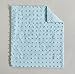 3 Pieces Crib Bedding Set Tufted Dots Jacquard Baby Comforter with Fitted Sheet and Bed Skirt - Cute Embroidery Boho Shabby Chic Bedding Soft Blanket Pom Pom Tufts Crib Bed Set Baby Blue