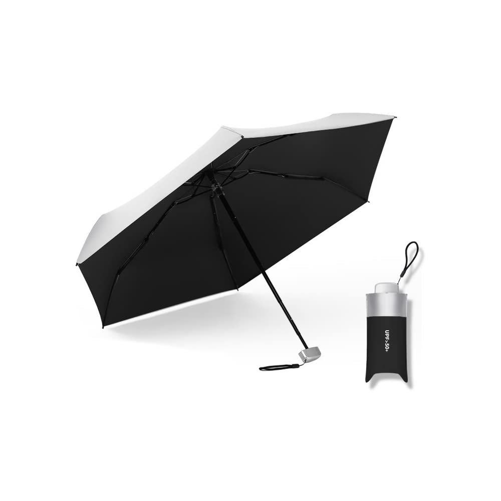 AFULILI Small Compact Travel Umbrella UV Protection Mini Umbrella Perfect for Travel Lightweight Portable Parasol Outdoor Sun & Rain Umbrellas