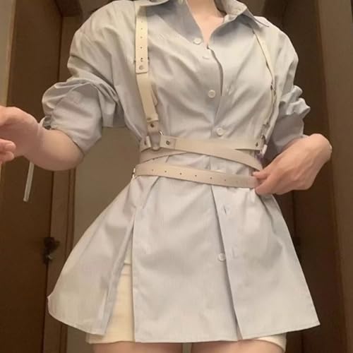 Punk Plus Size Harness PU Leather Fashion Body Chain Belt, Adjustable Waist for Girls and Women XXXL4