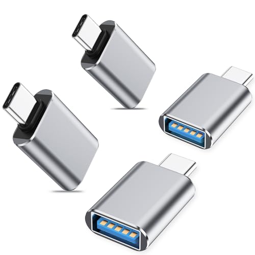 Ticenpe USB C auf USB 3.0 Adapter 5Gbps OTG 4 St&uuml;ck USB C Stecker auf A Buchse Adapter Kompatibel mit iPhone 17 16 Series MacBook Pro Air iPad Pro Samsung Galaxy Tab S9 S24