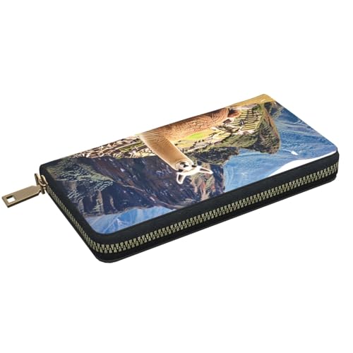 Sheep Printed Long Wallet for Women Men Cute Coin Purse with Card Holder2