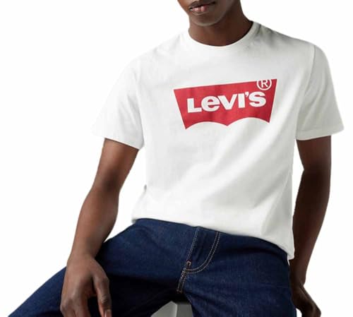 Levi's Herren Graphic Set-In Neck T-Shirt, Batwing Logo, White, S – Ansicht 5