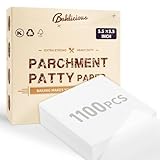 Baklicious Hamburger Patty Paper – 1100Pcs of 5.5'x5.5' Non-Stick Patty Paper Squares – Craft Perfect Burgers! Elevate Your Game with Seamless Separation & Versatile Use in Oven, Microwave,Freezer!