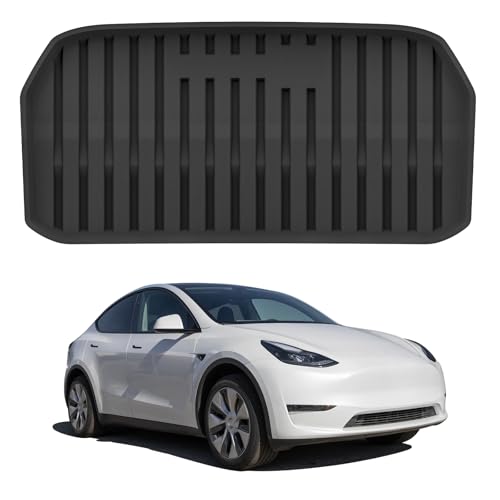 Image of LASFIT Front Trunk Mat for Tesla Model Y 2020-2025 (Not Fit Juniper) | All Weather TPE Custom Fit Front Cargo Trunk Mat Accessories, Black
