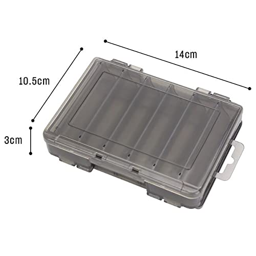 Double Sided Fishing Tackle Box - 12 Grids Placing Bait Plastic Tackle Box Organizer Waterproof Portable Fishing Gear Storage Container For Outdoor Pool Yellow #TOP4