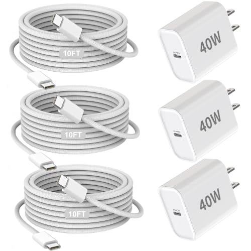 Image of iPhone 17 /16 /15 Charger Fast Charging 3Pack 40W USB C Charger Fast Charging