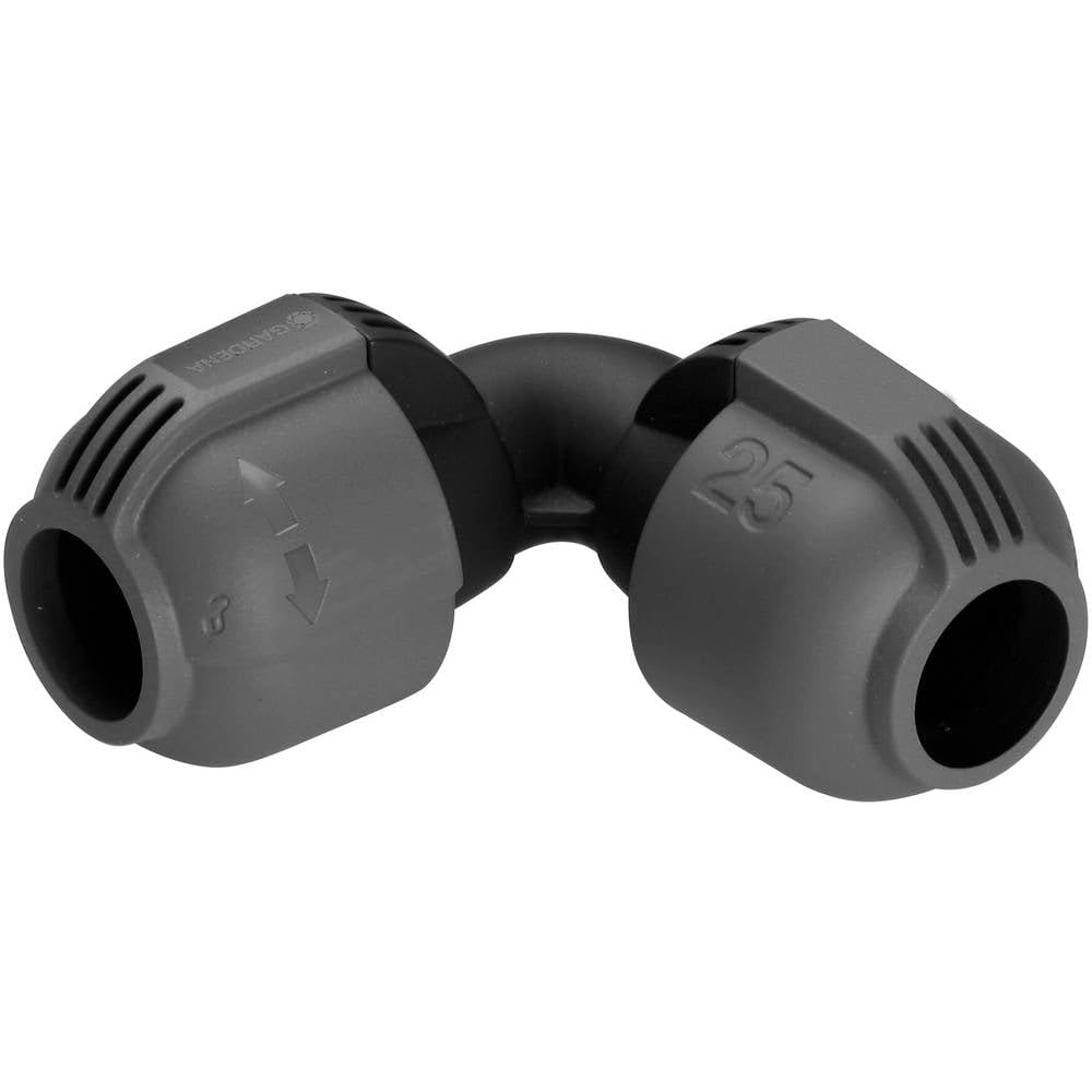 Gardena Connection a L per sistema Pop-up: Connecdo per diramazione Del tubo di Linea, 25 mm, Quick&Easy, Compatible Con Tubi 25 mm (2773-20)