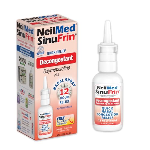 NeilMed SinuFrin Decongestant 0.5 Fluid Ounce (15 mL) (packaging may vary)