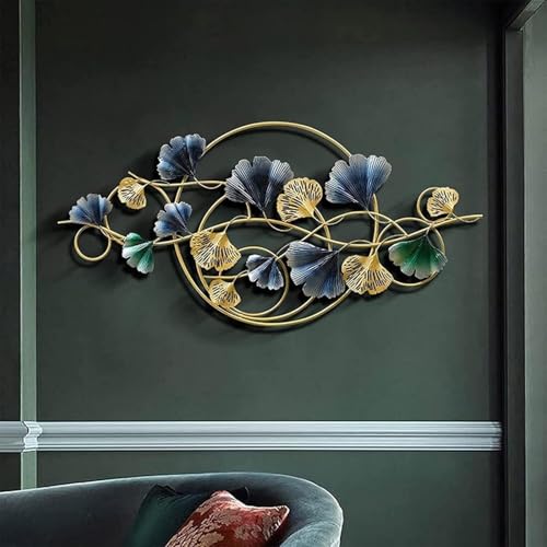 Décoration murale moderne feuilles en métal pour une ambiance chaleureuse - 3