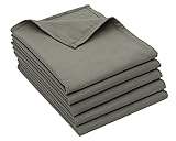 ZOLLNER 5er Set Geschirrtücher, 50x70 cm, 100% Baumwolle, 200g/qm, anthrazit