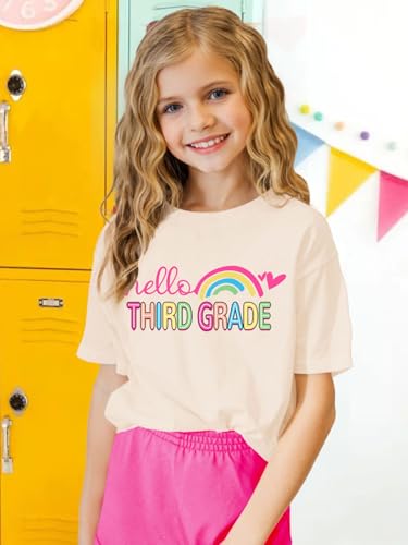 Image of First Day of School Shirt Girls Boys Preschool to 5th Grade Tshirt Kids Back to School Graphic Tee Tops
