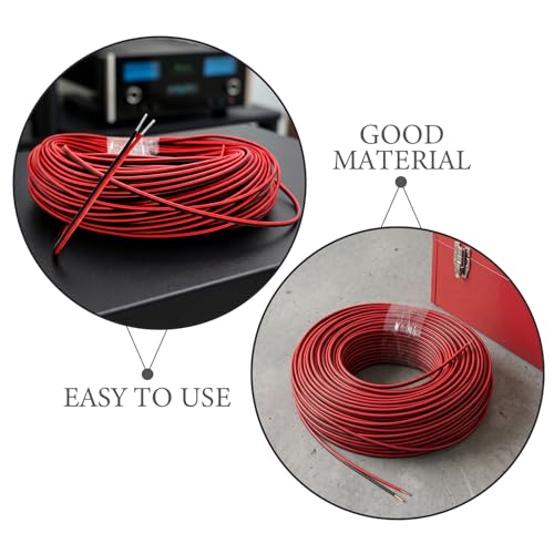 Cable de extensión para altavoces de 22 AWG flexible aislado rojo negro 3
