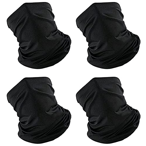 Unisex Polyester Bandana Bikers Motorcycle Riding Neck Face Mask Protection Tube Head (Black)