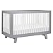 Babyletto Hudson 3-in-1 Convertible Crib with Toddler Bed Conversion Kit, Grey / White