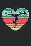  Gimnasia Retro Vintage Grunge Corazón Gimnastas: Cuaderno punteado, Regular (6 \"x9\" (15,24 x 22,86 cm)), 120 páginas, papel crema, cubierta mate