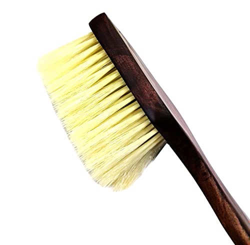 Image of Wooden Long Handle Soft Bristle Multipurpose Dusting Cleaning Brush for Sofa, Clothes, Blanket, Curtains, Home, and Household Cleaner Brushes (M9)
