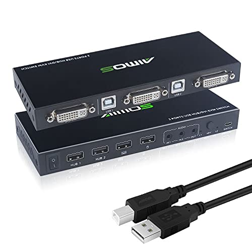 See full amazon price history chart for DVI KVM Switch 2 Ports, DVI Port Switcher Box 2 In 1 Out For 2 Computers Share Keyboard And Mouse Support 1920 * 1200P@60Hz (4K*2K@30Hz), With Audio Function DVI KVM Switch 2 Ports, DVI Port Switcher Box 2 In 1 Out For 2 Computers Share Keyboard And Mouse Support 1920 * 1200P@60Hz (4K*2K@30Hz), With Audio Function (B091HY4PRC) Amazon Price History, Amazon Price Tracker