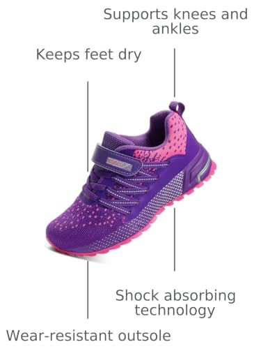 Image of KUBUA Kids Sneakers Lightweight Boys Girls Tennis Shoes | Breathable, Comfortable, Non Slip, Easy to Put On, Running, Walking, Gym, School, Daily Play, Toddler