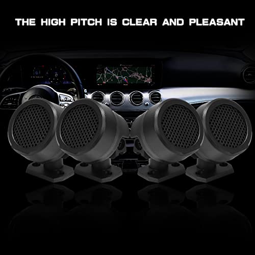 Anronch 4 Pcs 500W Dome Tweeters Car Speaker, Tp-006A High Power Stereo Car Tweeter Mini Dome Tweeter Speakers Surface Mounting On Car Truck And Boat #TOP5
