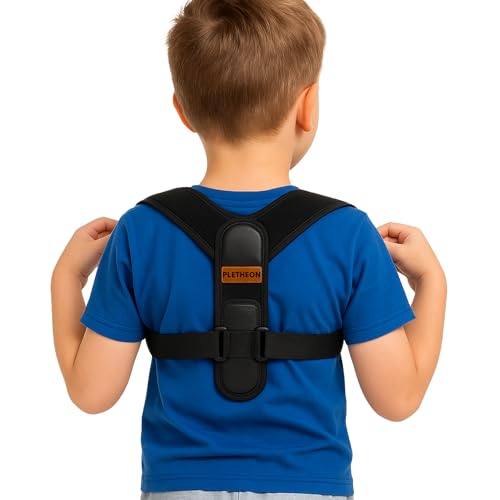 Image of PLETHEON Kids Shoulder Posture Corrector Belt | Upper Back & Clavicle Support Brace for Children | Fit From 30 to 44 Inch Tummy