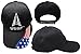 USSF United States Space Force USA Flag On Bill Black 100% Acrylic Adjustable Embroidered Cap Hat