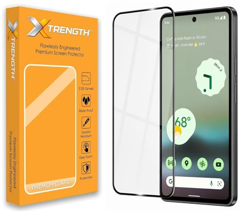 Image of Tempered Glass for Google Pixel 6A and Pixel 7A (6.1 Inch) with Installation Kit | 9H Edge to Edge Screen Protector | Anti Scratch