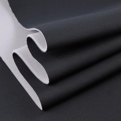 SBWLKJ Headliner Fabric Mesh Type 60" W×38" L with Foam Backing Headliner Material Car Roof Upholstery Fabric for Automotive Truck RV Boat Home Replacement DIY, Black ﻿
