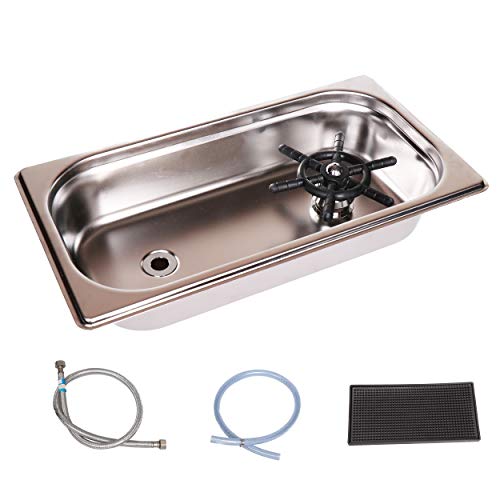AltraTech Glass Rinser 12.8’’ / 6.9’’ Pitcher Rinser For Seaming Pitcher Stainless Steel Glass Washer For Beer Glass（Accessories Included） (12.8’’ x 6.9’’)
