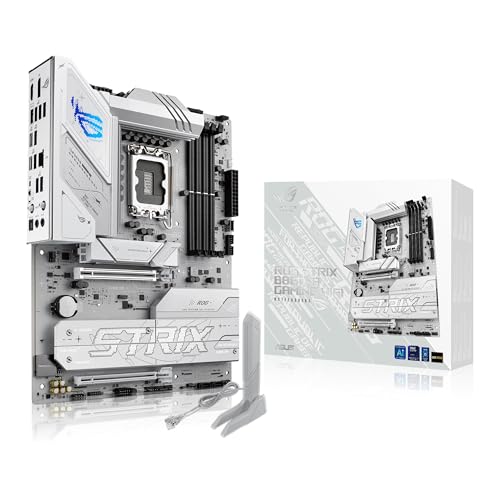 ASUS ROG Strix B860-A Gaming WiFi, Placa Base ATX, preparada para PCs con IA Avanzada, 14+1+2+1 etapas de Potencia, DDR5, PCIe 5.0, Cuatro Ranuras M.2, WiFi 7, AI Networking II, Aura Sync RGB