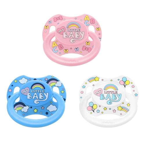 LittleForBig Bigshield Generation-II Adult Sized Printed Pacifiers Set My Little Baby Pattern 3-Pack
