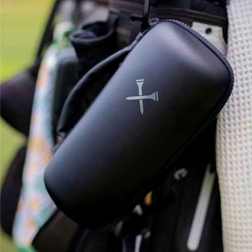 Blue Tees Golf GPS Case Compatible with Player+ GPS Speaker - Hard Carrying Protective Case, Advanced Security with Internal Magnetic Plate, Equipped with Carabiner Clip (Case Only) (Navy)