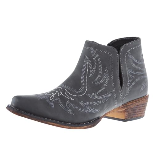 ROPER® Ava Women Boots for Leisure and Adventure – Faux Leather Upper – Man-made Lining – Stacked Heel Black 3 9 M