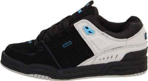 Image of Globe Mens Fusion Skate Shoes, Black /Grey Blue, 6 M US Big Kid