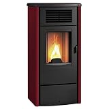 Wamsler G001996075 PO 60 Pelletofen Stahl Bordeaux/Schwarz/A+