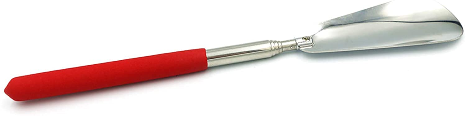 WEKONUMEX Shoe Horns, Adjustable Length Portable Telescopic Shoe Horn 25cm~74cm Lazy Shoe Horn(Red)
