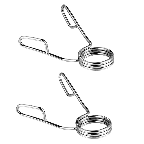 GOOHOCHY 2pcs Barbell Dumbbell Spring Clamp Collar Gym Equipment for Barbell Clamps Weightlifting Clasp Clip