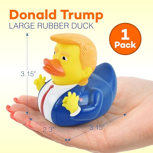 Large-Donald-Trump-Rubber-Duck-315-Trump-Rubber-Duck-1-Piece-Great-for-Jeep-Ducking-Trump-2024-Gifts-Bath-Tub-Toys-Christmas-White-Elephant-Gift-for-Adults-by-4Es-Novelty