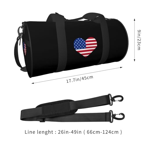 American Flag Convertible Garment Bag with Shoulder Strap, Carry on Garment Duffel Bag for Men Women - Rolling Foldable for Travel Luggage Bags (Black)3