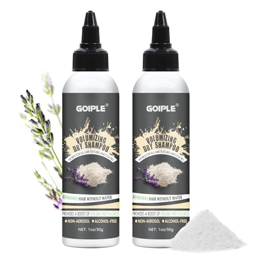 Goiple Powder Dry Shampoo Natural & Organic Ingredients for Men Women Hair, Dry Shampoo Volume & Fullness for Oily Hair for Refreshed for All Hair Types (2pcs)