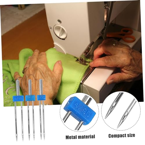 Aiguilles de couture double chas polyvalentes pour créations de vêtements - 4